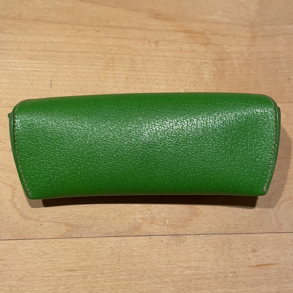 Kate spade Kelly Golf Green leather eyeglass case - Picture 2 of 7